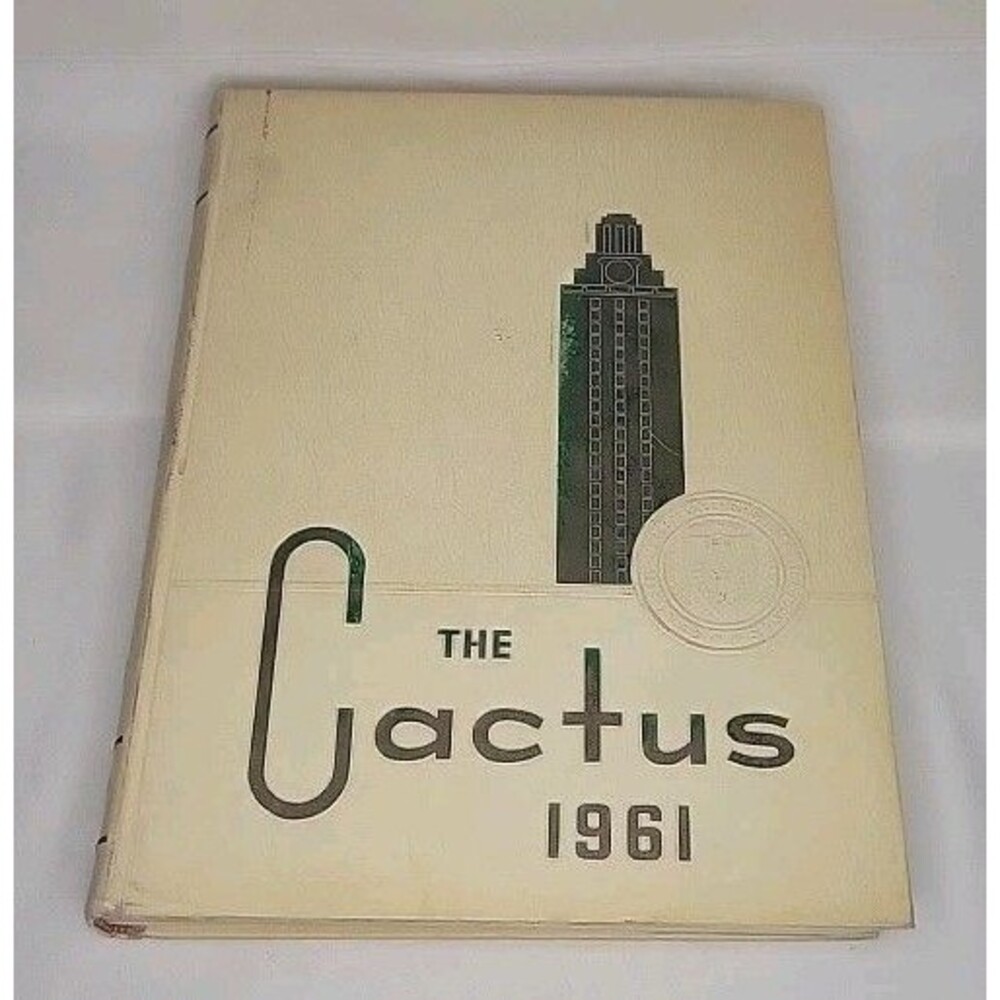 Vintage 1961 University of Texas UT Austin CACTUS Yearbook Volume 68 Longhorns